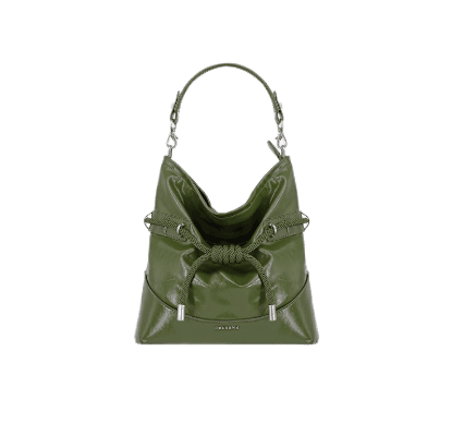 Avocado Green Leather Tote Bag