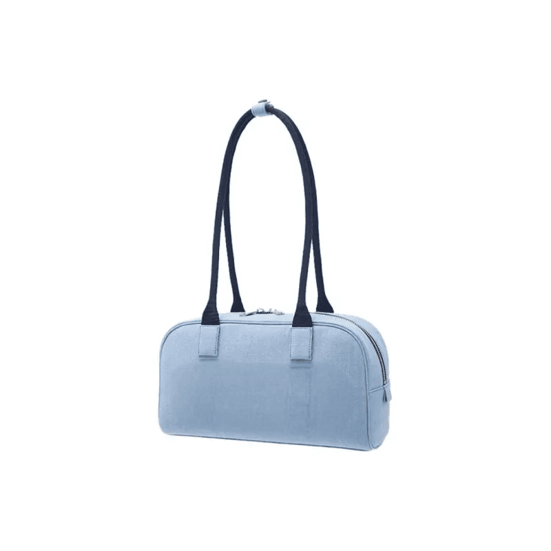 Spring&Summer 2025 Indigo Bowling Bag – Zipper Closure