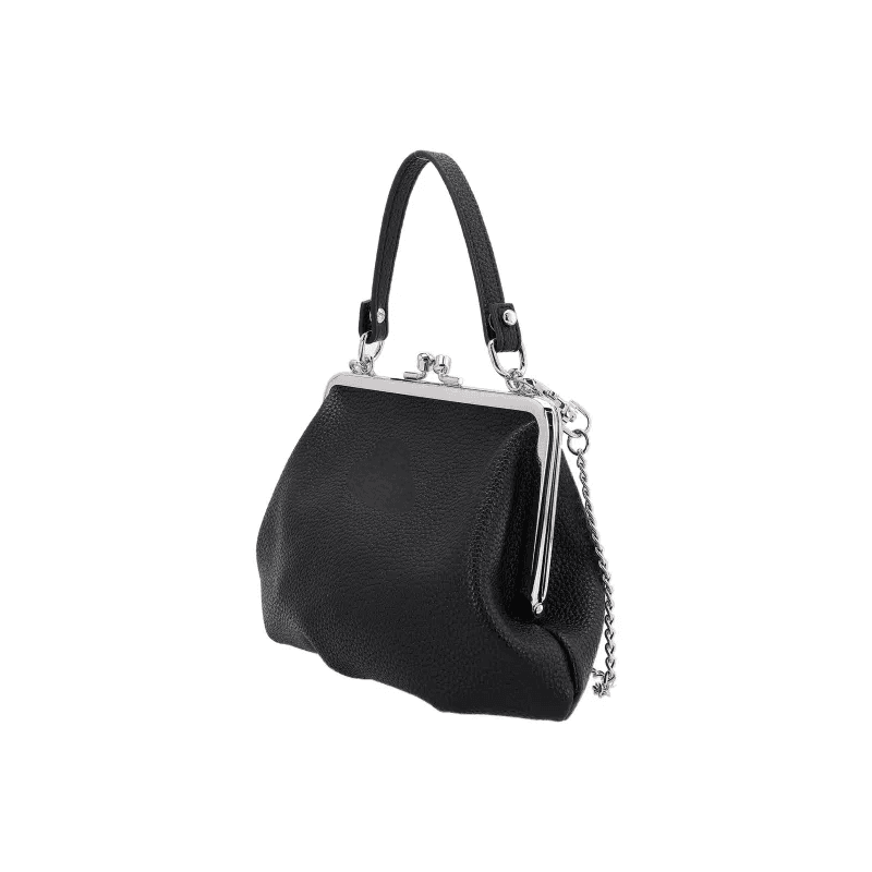 Black Dumpling Bag with Detachable Strap – Customizable Design Option