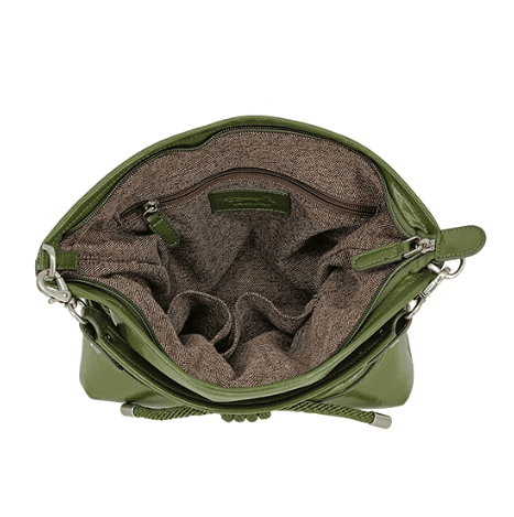 Avocado Green Leather Tote Bag