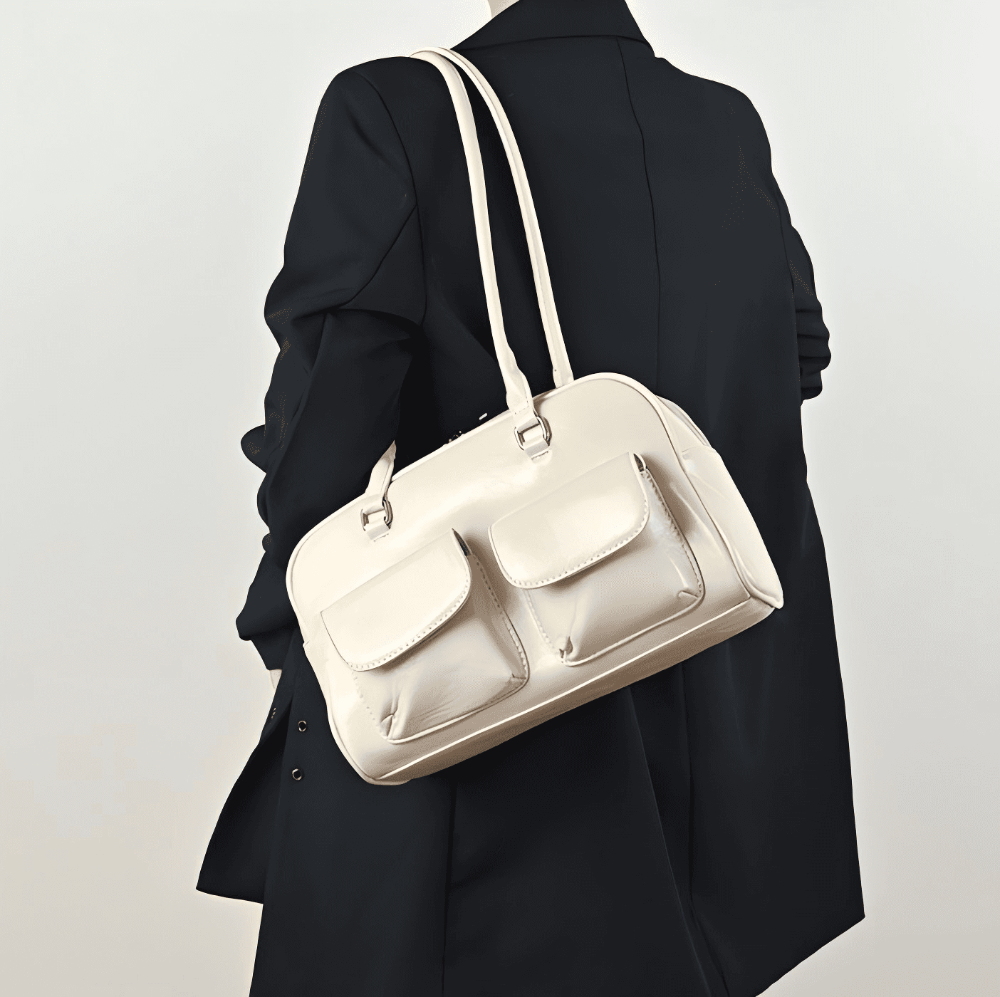 Street-Style Suede Bucket Bag