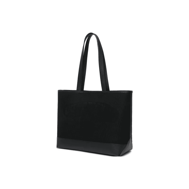 Spring/Summer 2024 Black Tote Bag with Zipper Pocket