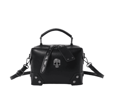 Trendy Cross and Skull PU Box Bag