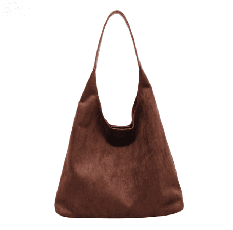 Street-Style Suede Bucket Bag
