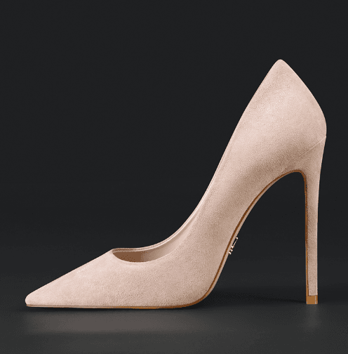 light color suede pointed toe high heel women shoes pumps