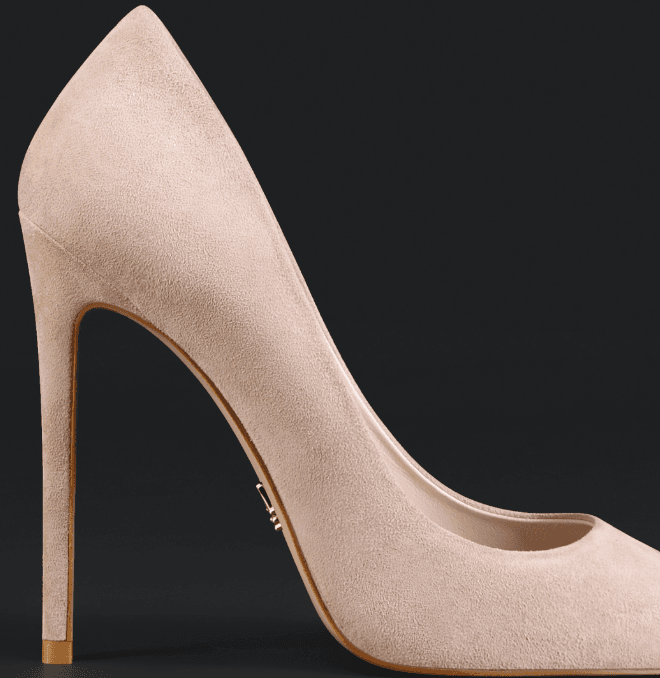 light color suede pointed toe high heel women shoes pumps