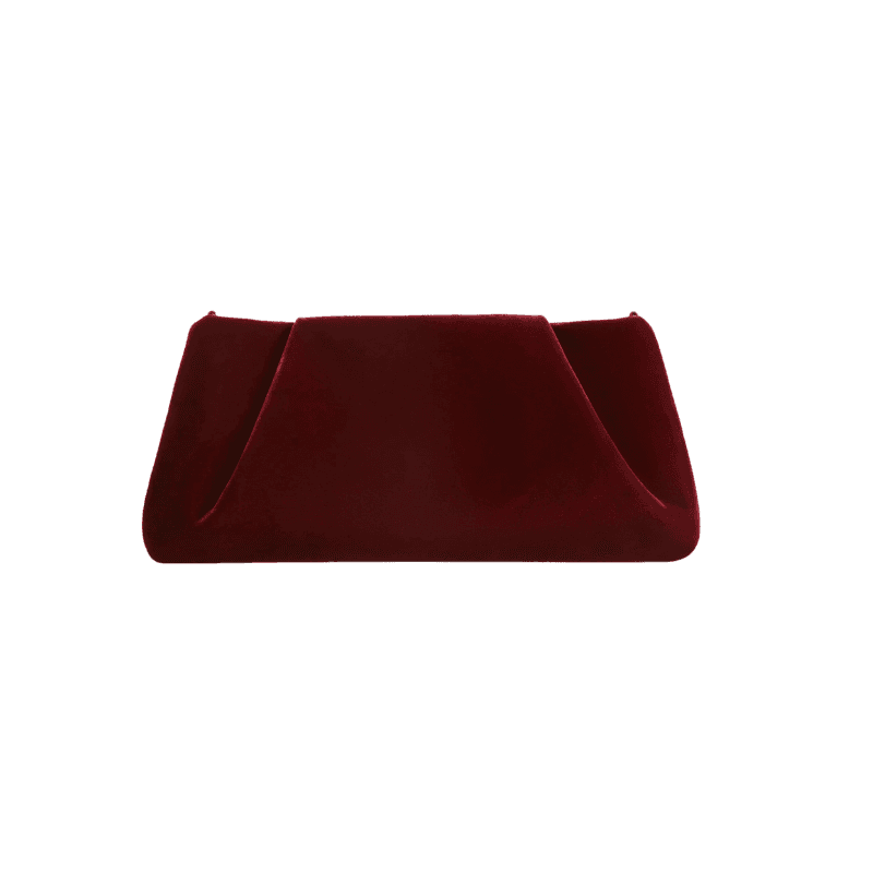 Vittoria Red Velvet Clutch Bag | Xinzirain Luxury Clutch Bag Manufacturer Evening Bag Factory