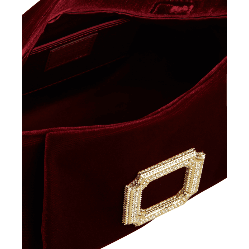 Vittoria Red Velvet Clutch Bag | Xinzirain Luxury Clutch Bag Manufacturer Evening Bag Factory