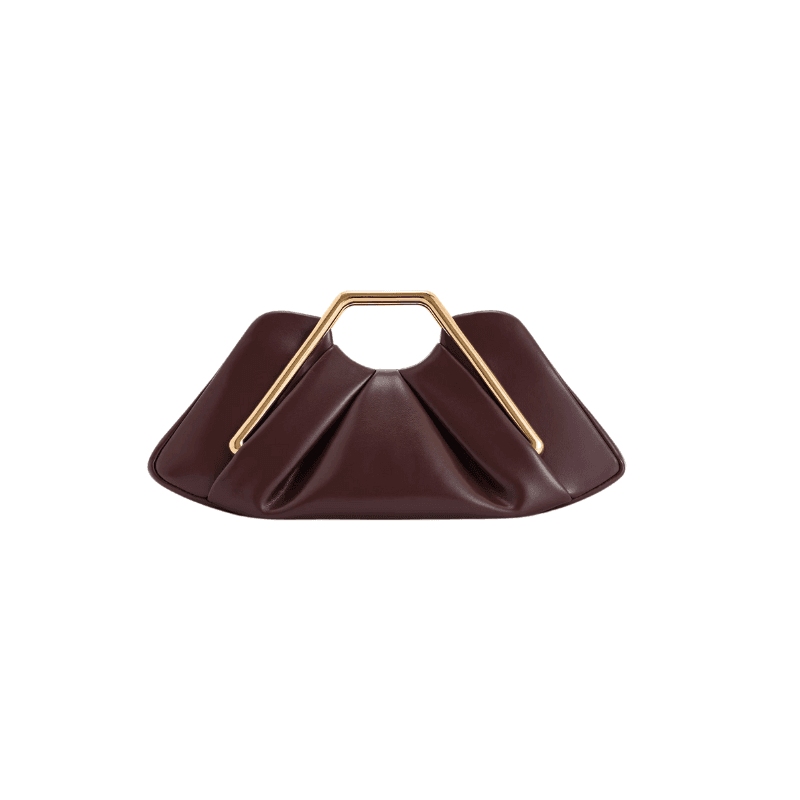 Lila Metal Frame Clutch – Burgundy | Xinzirain – Luxury Clutch Bag Manufacturer & Custom Leather Bag Supplier