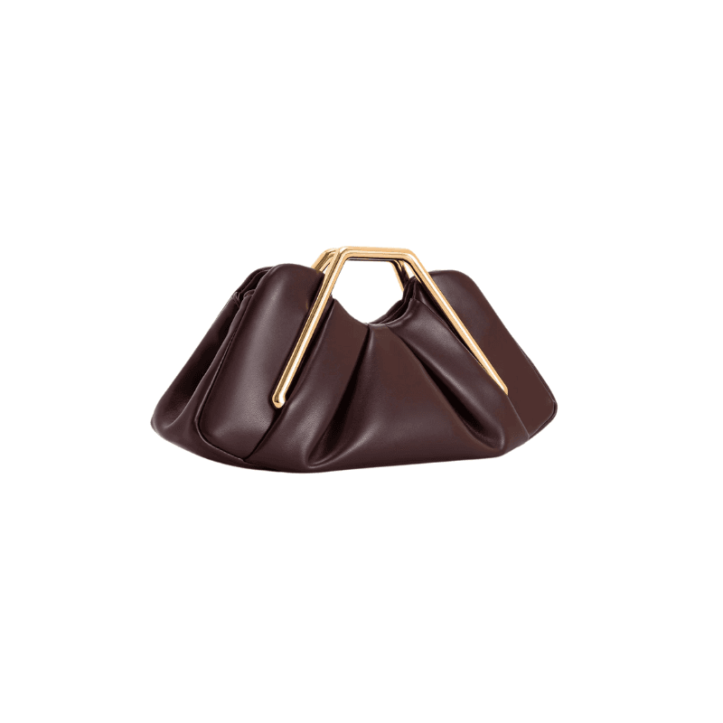 Lila Metal Frame Clutch – Burgundy | Xinzirain – Luxury Clutch Bag Manufacturer & Custom Leather Bag Supplier