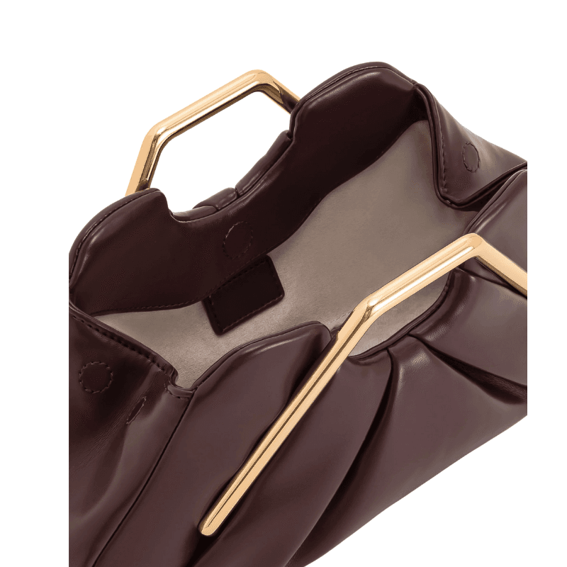 Lila Metal Frame Clutch – Burgundy | Xinzirain – Luxury Clutch Bag Manufacturer & Custom Leather Bag Supplier