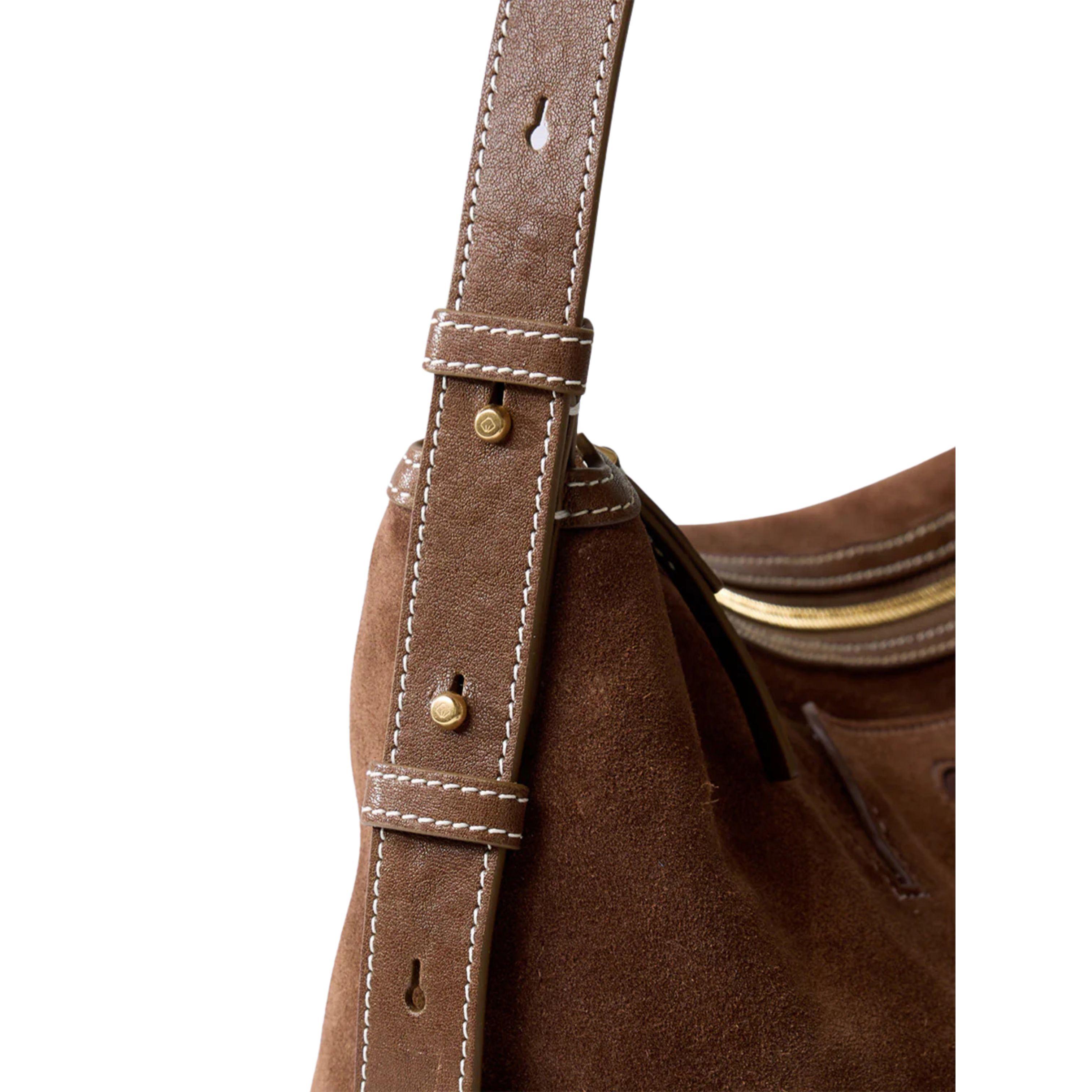 Brown Sandal Suede Hobo Bag – Customizable & Stylish Design