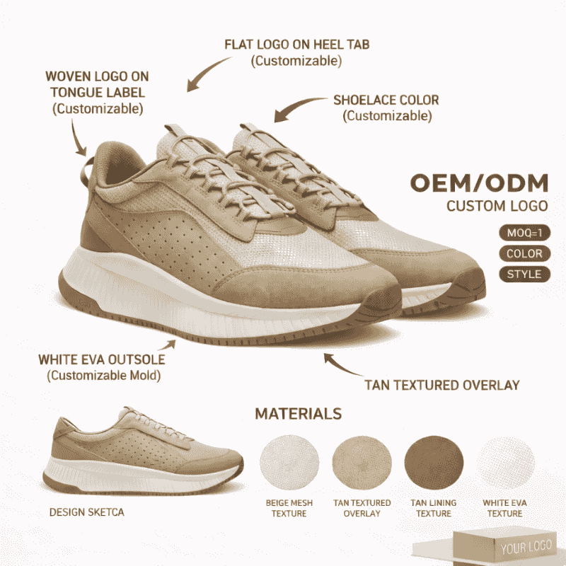 Custom Men’s Sport Trainers | OEM & Private Label Casual Sneakers Manufacturer