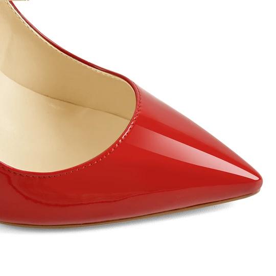 Custom high heels Red Pointed Toe Slip On High Heel Pumps