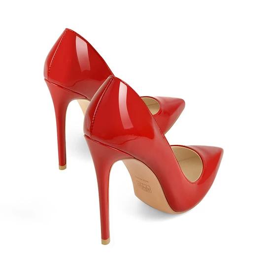 Custom high heels Red Pointed Toe Slip On High Heel Pumps