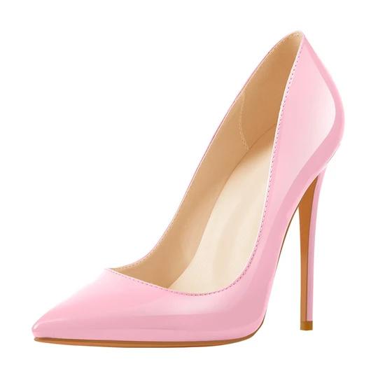 Custom high heels Red Pointed Toe Slip On High Heel Pumps