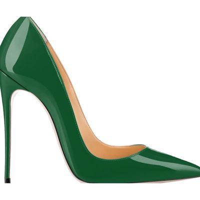 2022 Custom Patent Fashion Design Womens Pumps Leather Pointed Classic Pointy Toe Stilettos Slip High Heels Dress Shoes