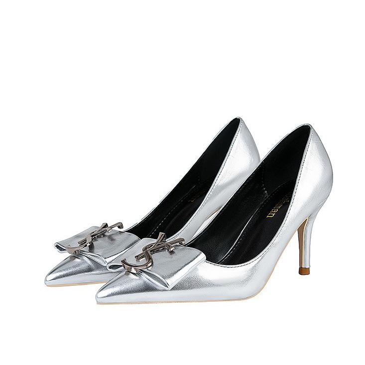 New Arrival Hottest Summer Spring Pointed-toe High heel Pump Shoes Girl Fairy Style silver High Heel Pumps