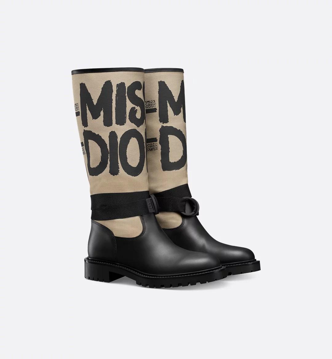 Custom Black and Beige Graphic Boots – Manufacturer for Your Brand