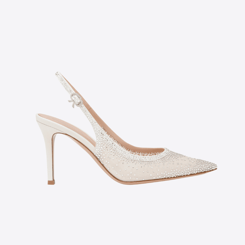 OEM Bridal Slingback Heels | Custom Crystal Regina 85 Manufacturer – XINZIRAIN