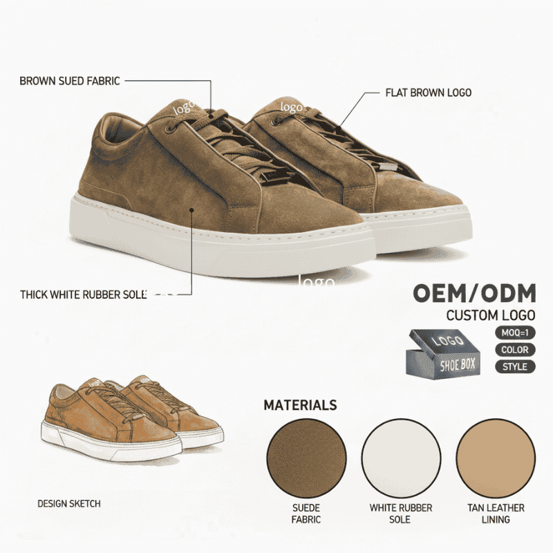Suede Casual Board Sneakers Factory