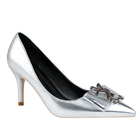 New Arrival Hottest Summer Spring Pointed-toe High heel Pump Shoes Girl Fairy Style silver High Heel Pumps