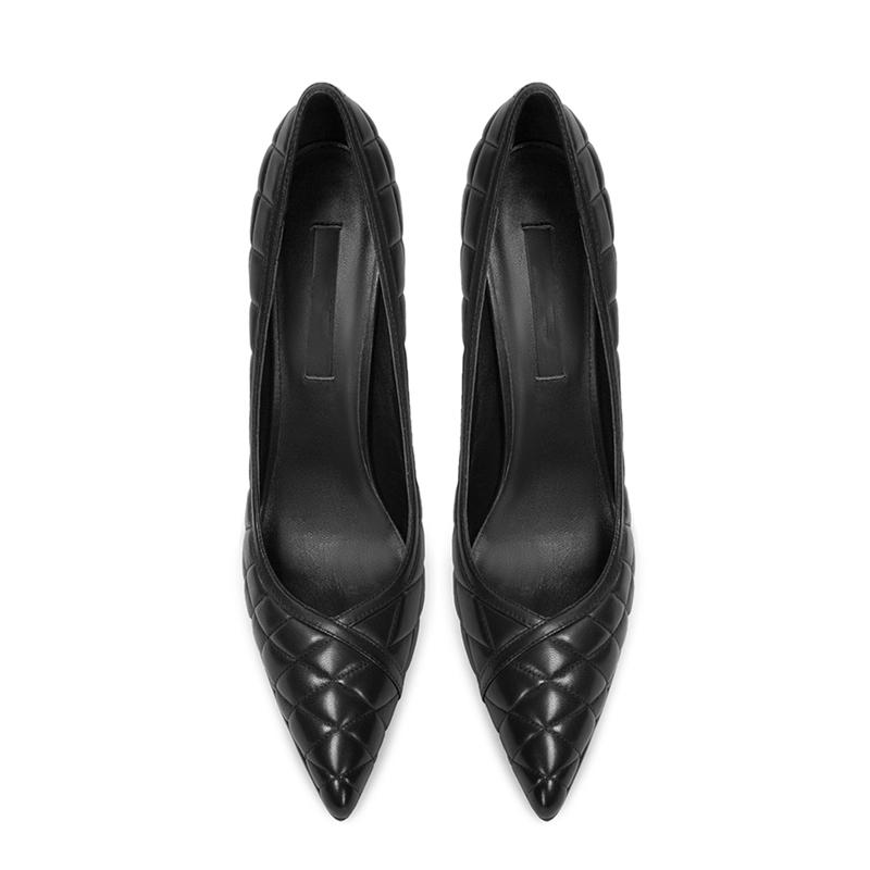2022 newest design high heals pump women shoes argyle plaid elegant women’s heels pump