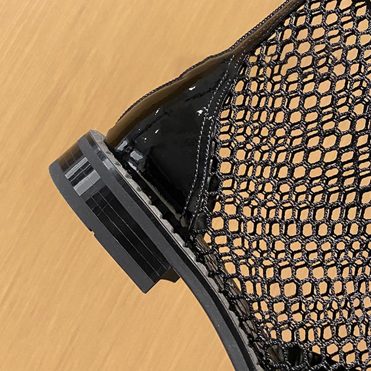 Summer knee high mesh breathable women shoe long black boots