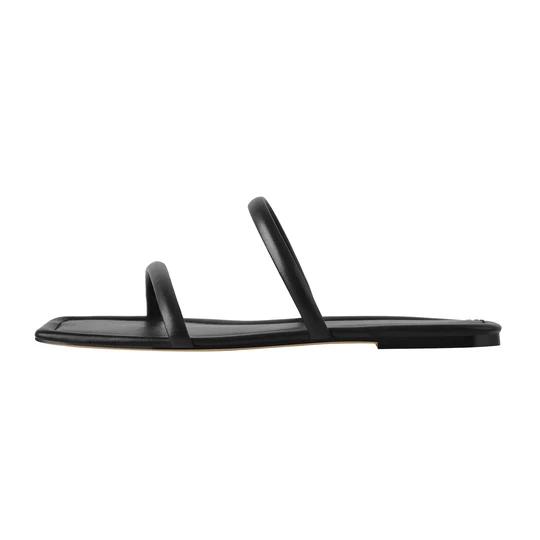 Black strap Band Flat Sandals Mules