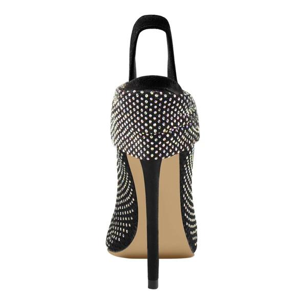 Clear Fishnet Pointed Toe Slim High Heels Rhinestone Sandals Boots Custom Rhinestone Sandals Boots