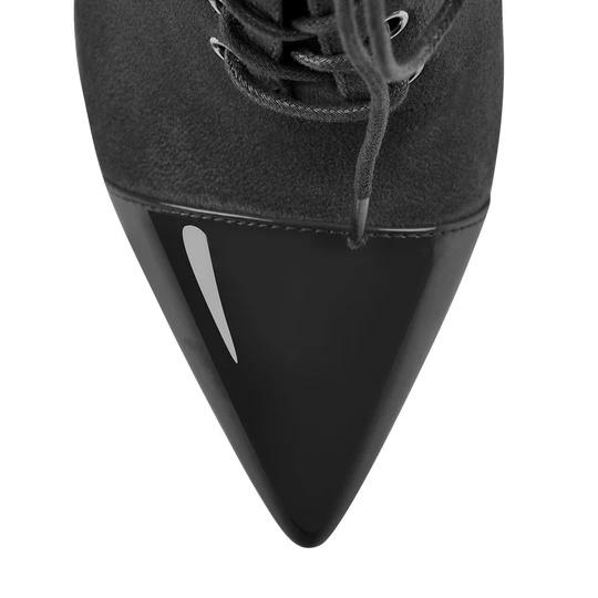Pointed Toe Stiletto Heel Zipper Ankle Boots