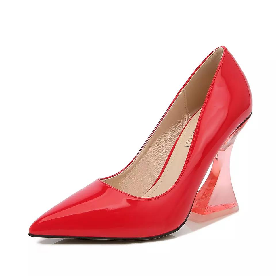 XINZIRAIN Custom Transparent Crystal High Heel Pumps