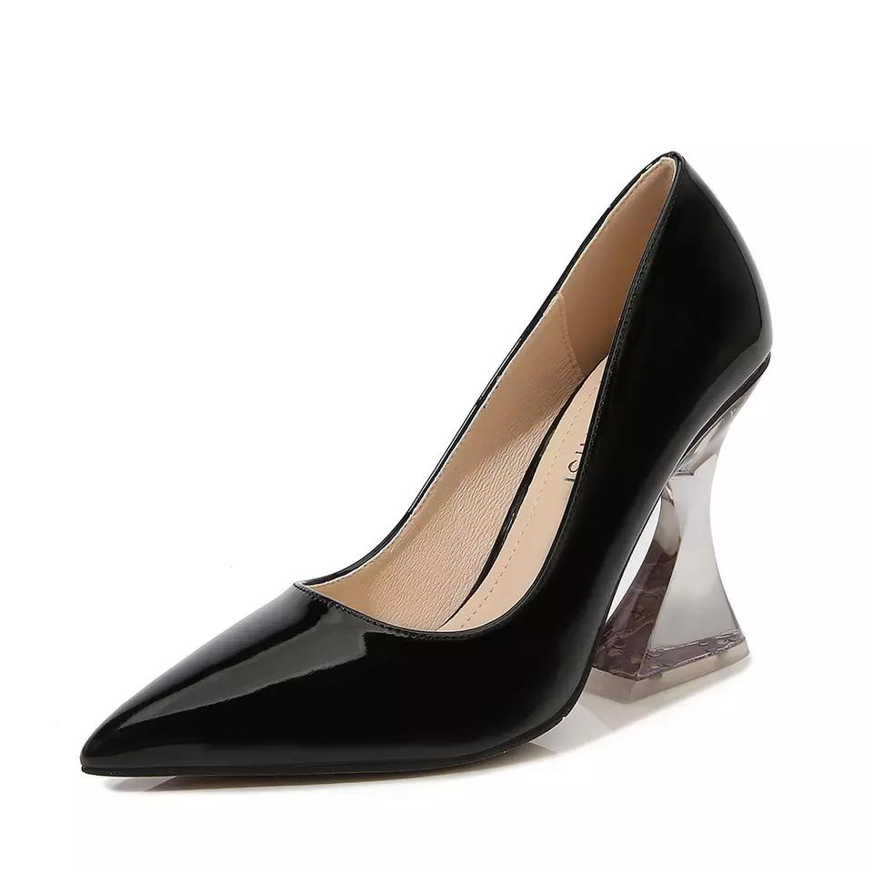 XINZIRAIN Custom Transparent Crystal High Heel Pumps