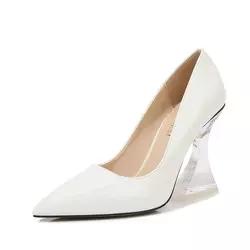XINZIRAIN Custom Transparent Crystal High Heel Pumps
