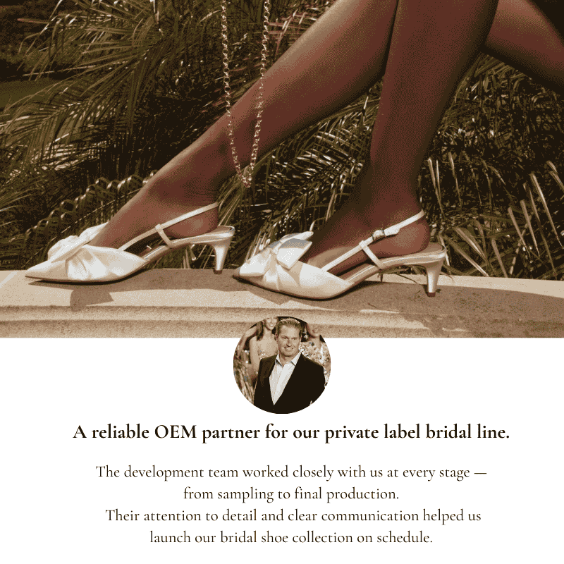 Luxury bridal shoe brand testimonial