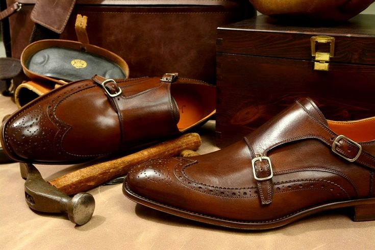 Calzature uomo fatte a mano doppia fibbia 수제 신발 made in italy_negozio Scarpe_