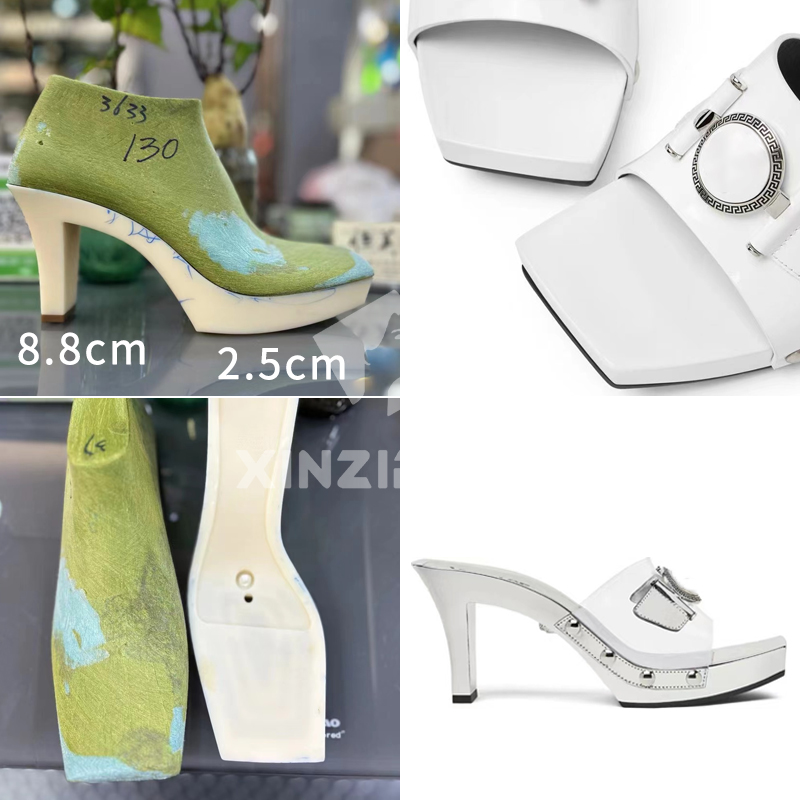 Versace-Style Broad Square Toe Outsole&Heel Mold