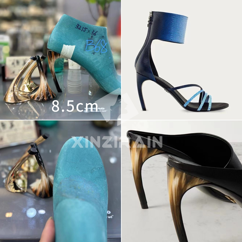 Unique Curved Heel Mold for High-Fashion Shoes