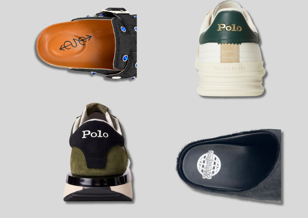 Private label footwear branding - choose from 8 logo techniques (laser engraving, electroplated tags) with 0.2mm precision positioning guides."