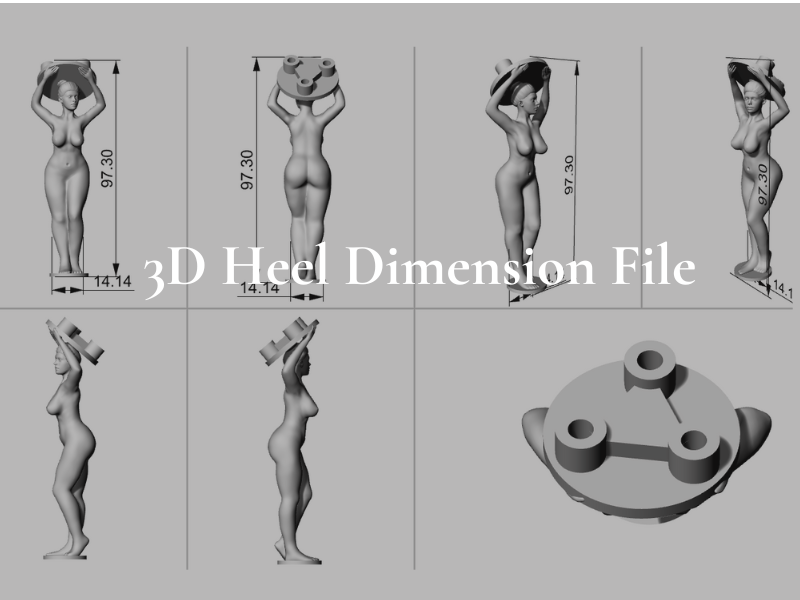 3Dヒール寸法ファイル